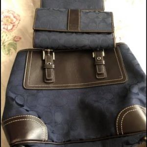 Coach Bag with matching wallet/checkbook cover